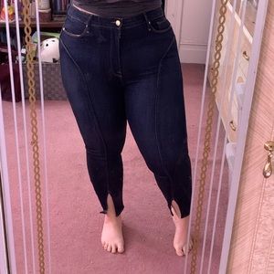 Good American Good Legs Jeans Split Hem Size 18